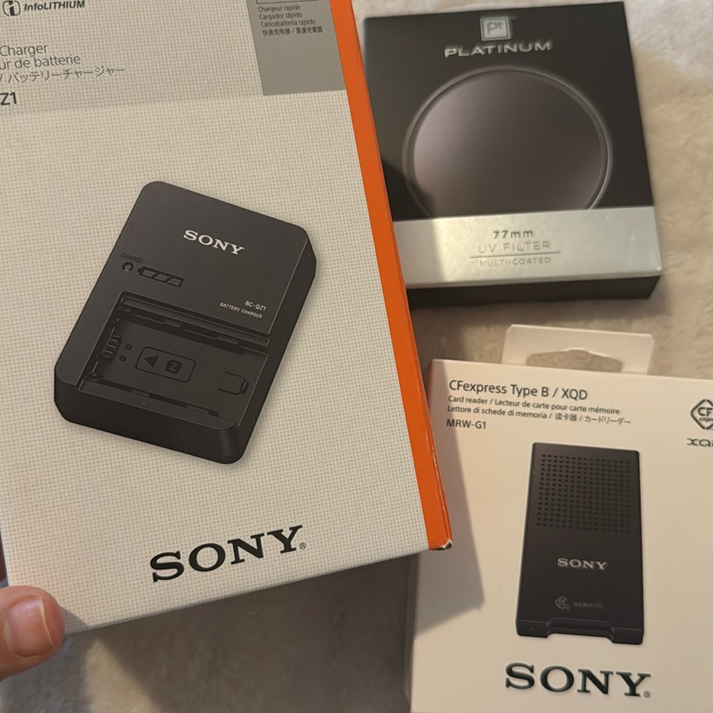 Bundle Sony Camera accessories New - with boxes and accessories